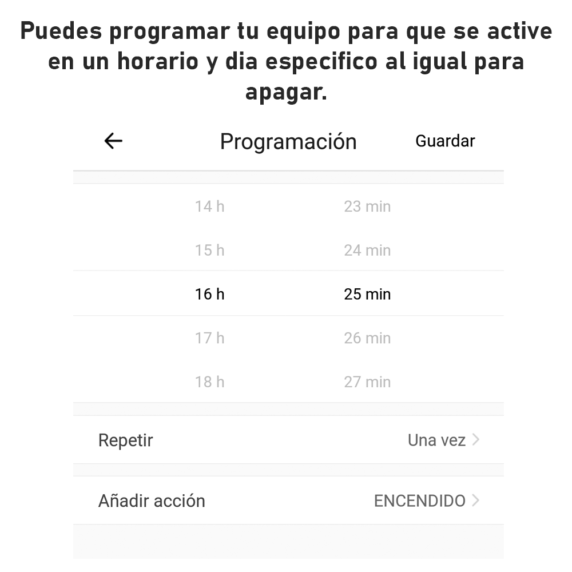 Disyuntor inteligente Breaker WiFi programar horarios